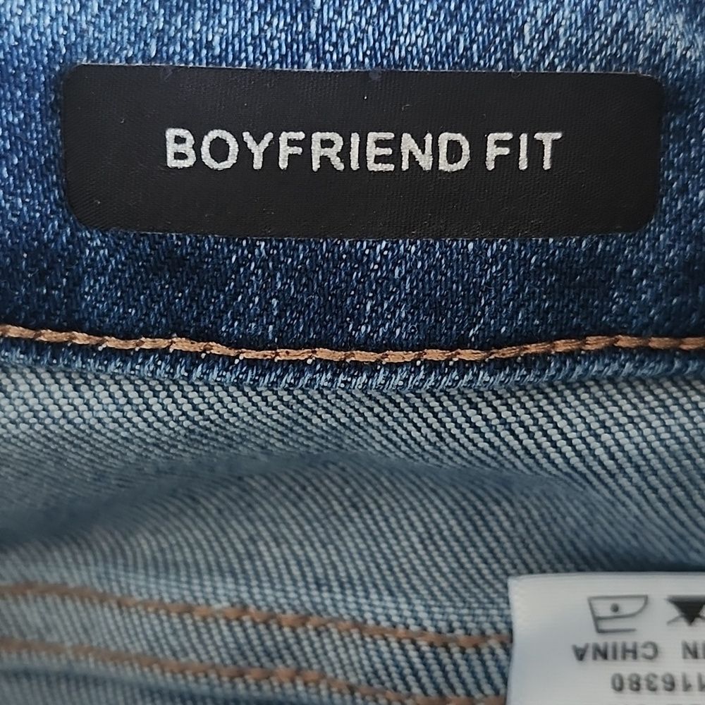 Judy Blue JB88877 Boyfriend Fit, Medium Blue Wash, Plaid Cuffs, 13/31 - Picture 5 of 11